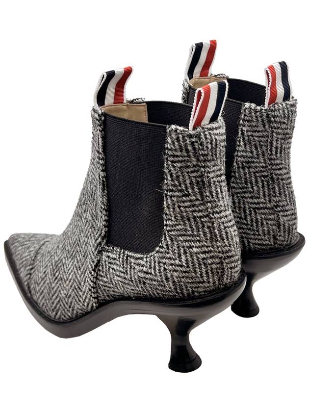 Herringbone curve heel mid top Chelsea boots FFH246A 02508 980 - THOM BROWNE - BALAAN 5