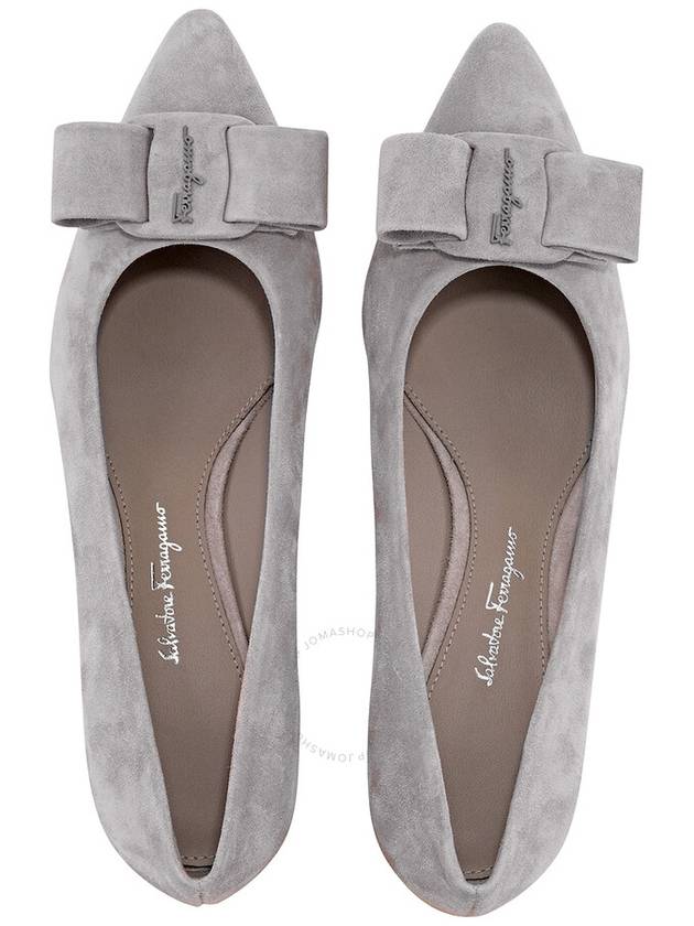 Salvatore Ferragamo Rhinoceros Grey Viva 55 Pump Shoe, Brand Size 7.5 - SALVATORE FERRAGAMO - BALAAN 3