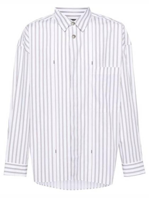 La Chemise Manches Longues Striped Cotton Long Sleeve Shirt Beige - JACQUEMUS - BALAAN 2