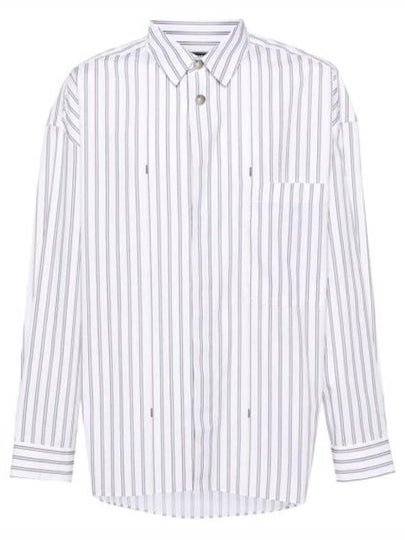 La Chemise Manches Longues Striped Cotton Long Sleeve Shirt Beige - JACQUEMUS - BALAAN 2