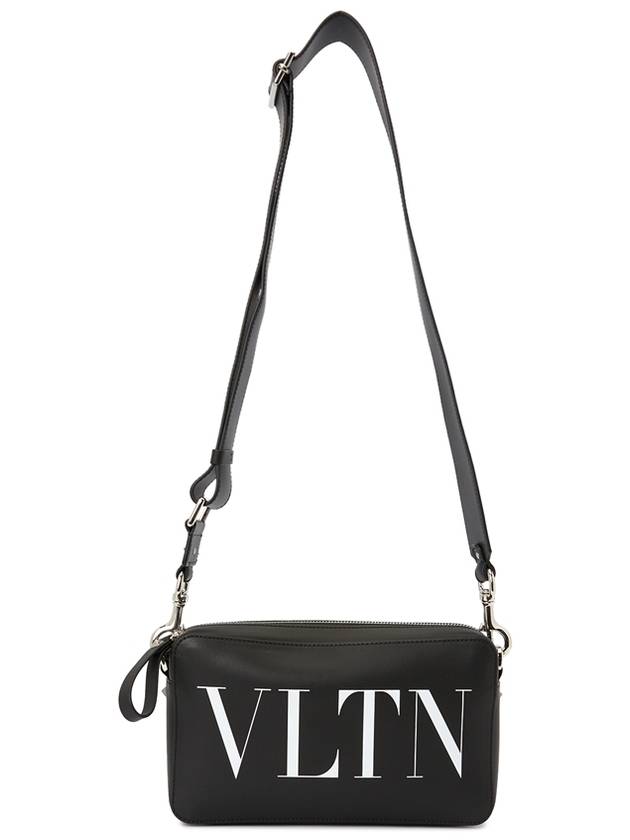 VLTN Logo Leather Cross Bag Black - VALENTINO - BALAAN 8