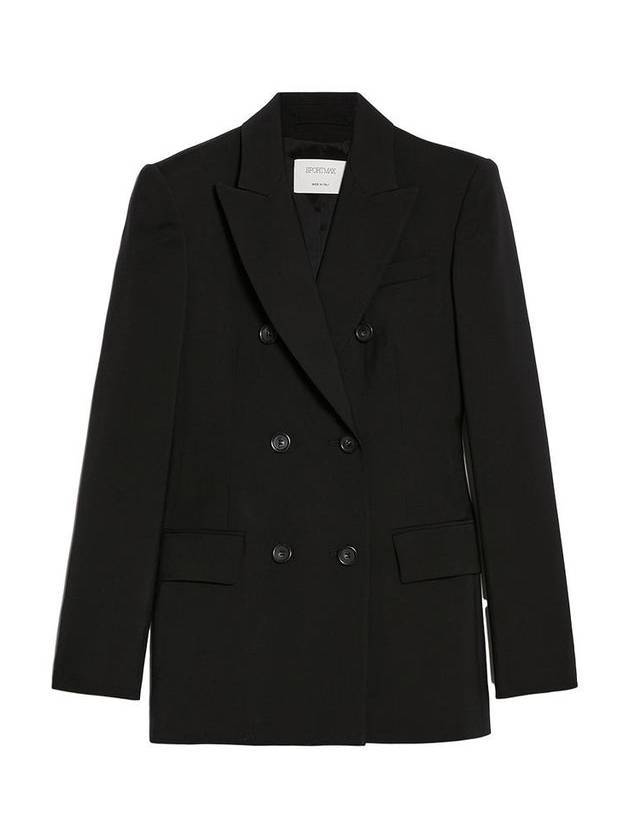 Adamo double breasted stretch wool jacket black - MAX MARA SPORTMAX - BALAAN 1