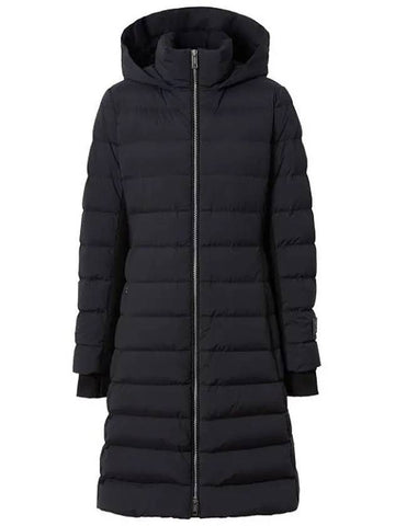 New Bridge Hooded Goose Down Padding Black - BURBERRY - BALAAN 1