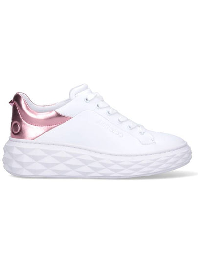 Diamond Maxi F II Nappa Leather Low Top Sneakers White - JIMMY CHOO - BALAAN 2