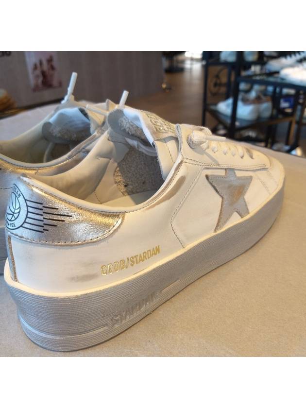 Stardan Silver Tab Low Top Sneakers White - GOLDEN GOOSE - BALAAN 5