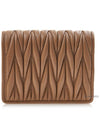 Matelasse Leather Half Wallet Caramel - MIU MIU - BALAAN 4