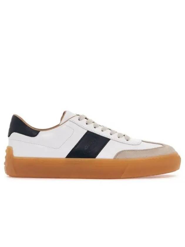 Calfskin Leather Low Top Sneakers White Green - TOD'S - BALAAN 2