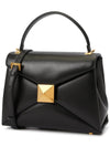 one stud small tote bag black - VALENTINO - BALAAN 3