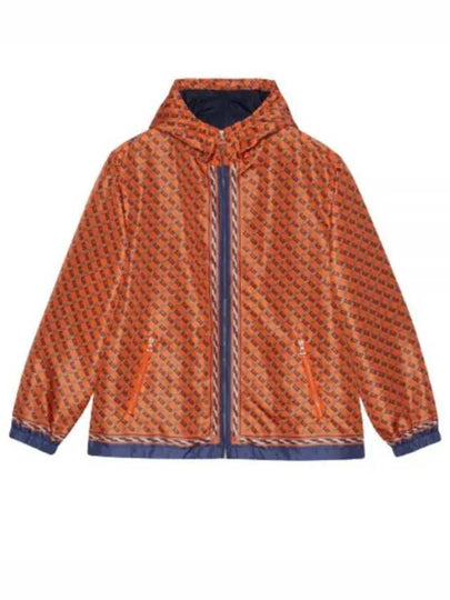 Logo Pattern Hooded Jacket Orange - GUCCI - BALAAN 2