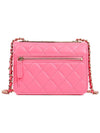 CC Lambskin Chain Mini Cross Bag Hot Pink - CHANEL - BALAAN 5