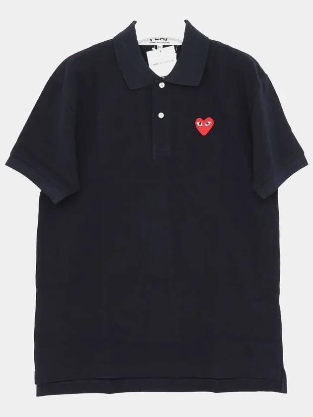 24SS P1T0062 NAVY collar t-shirt - COMME DES GARCONS - BALAAN 3