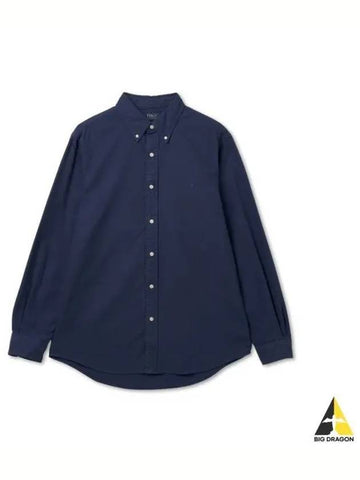 Custom Long Sleeve Oxford Shirt Spring Navy - POLO RALPH LAUREN - BALAAN 1