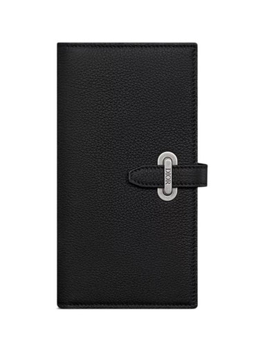 Normandy Vertical Calfskin Bifold Long Wallet Black - DIOR - BALAAN 1