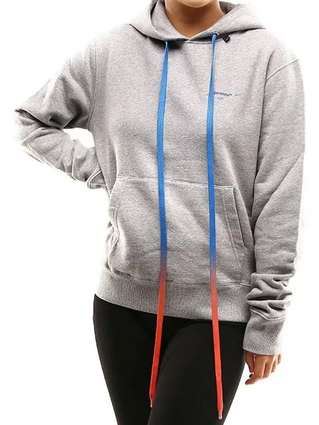 Acrylic Arrow Slim Fit Long Sleeve Hoodie Grey - OFF WHITE - BALAAN 5