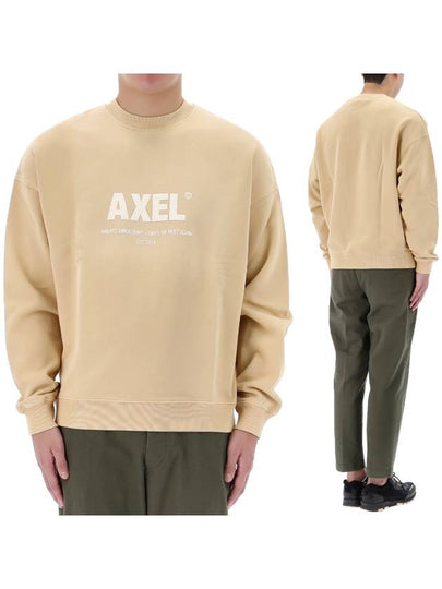 Adios Logo Oversized Fit Sweatshirt Beige - AXEL ARIGATO - BALAAN 2