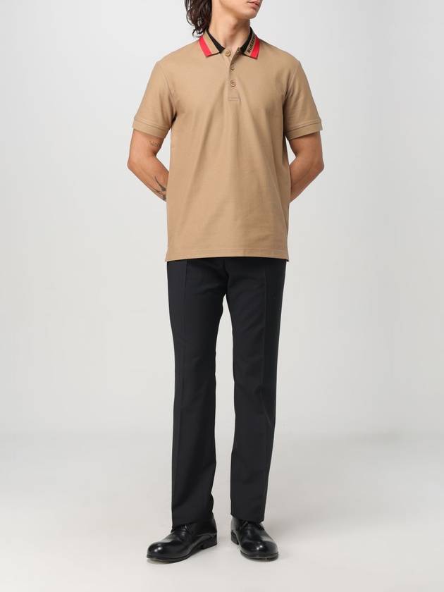 Logo Stripe Short Sleeve Polo Shirt Brown - BURBERRY - BALAAN 3