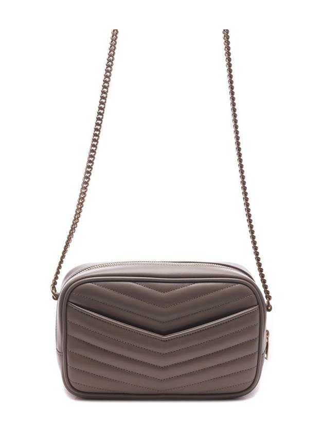 Lou Small Leather Cross Bag Grey - SAINT LAURENT - BALAAN 5