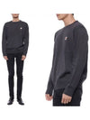 Fox Head Patch Regular Round Neck Pullover Knit Top Anthracite Melange - MAISON KITSUNE - BALAAN 2