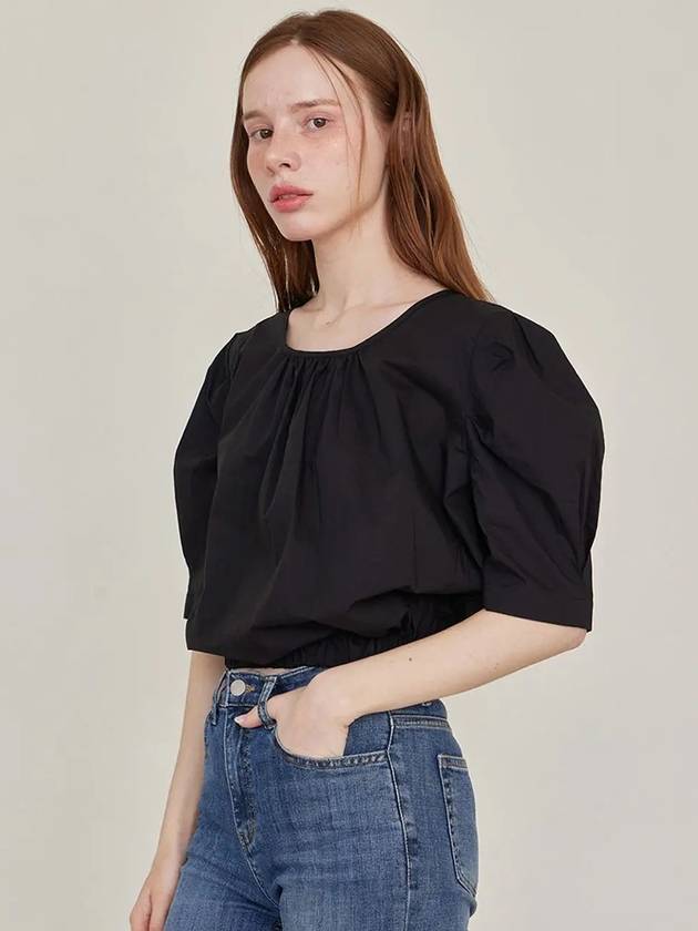 Reve Shirring Half Blouse Black - LESEIZIEME - BALAAN 3