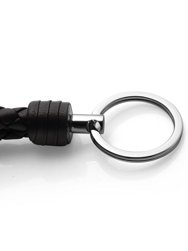 Intrecciato Leather Key Holder Espresso - BOTTEGA VENETA - BALAAN 6