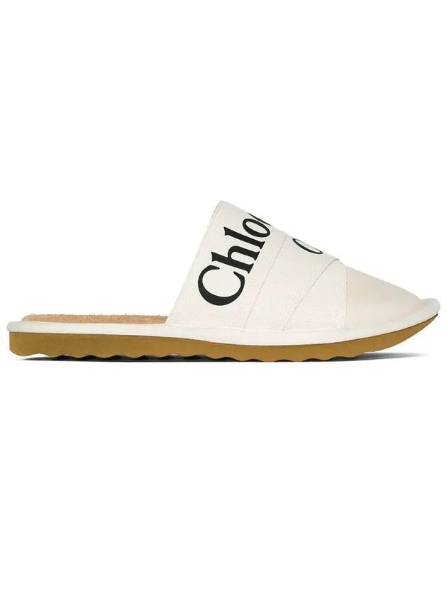 Woody Logo Strap Canvas Slippers White - CHLOE - BALAAN 3