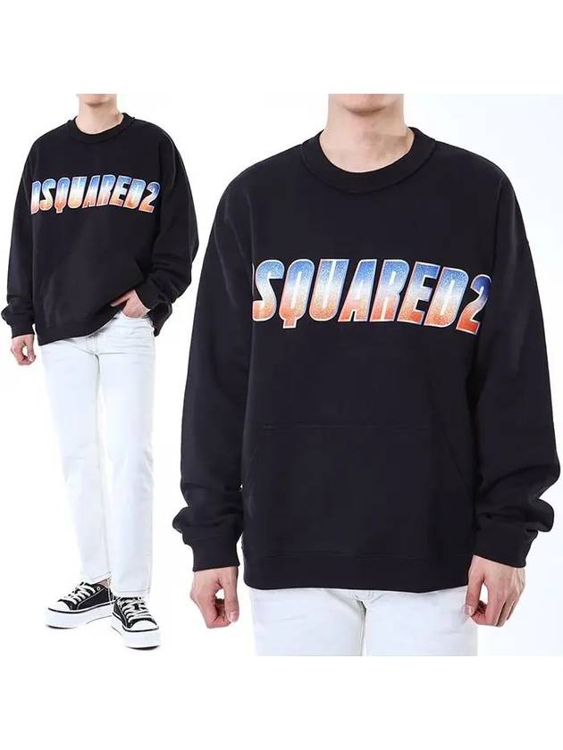 Logo Print Sweatshirt Black - DSQUARED2 - BALAAN 3