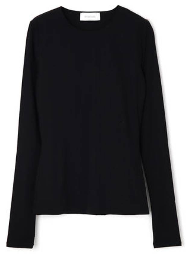 Folk Slim Fit Long Sleeve T-Shirt Black - MAX MARA - BALAAN 2