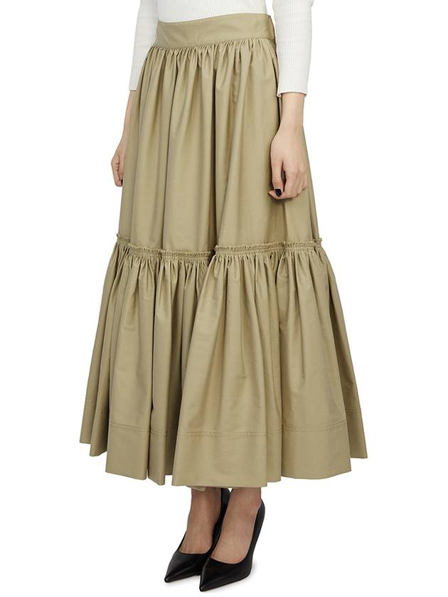 plaid mid pleated skirt beige - DIOR - BALAAN.