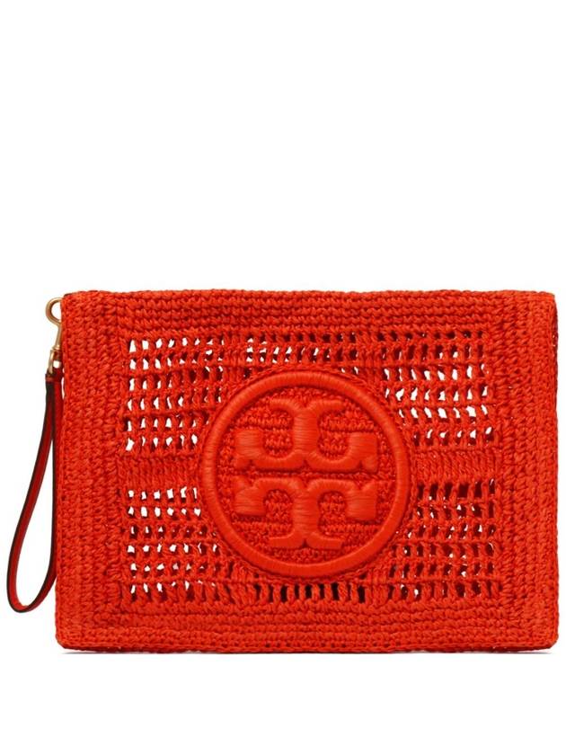 Ella Crochet Pouch Bag Orange - TORY BURCH - BALAAN 1