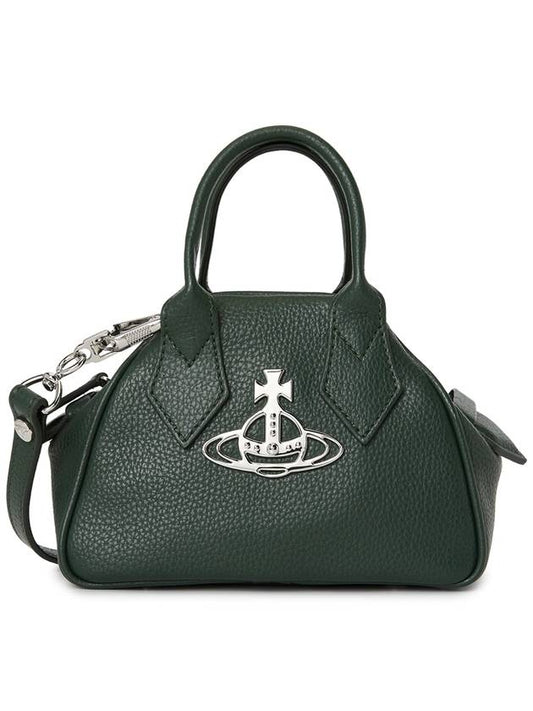 Logo Mini Yasmin Tote Bag Dark Green - VIVIENNE WESTWOOD - BALAAN 2