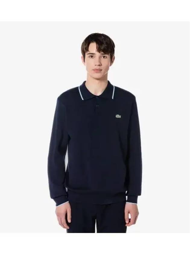 Men s Basic Polo Sweater Dark Navy - LACOSTE - BALAAN 1