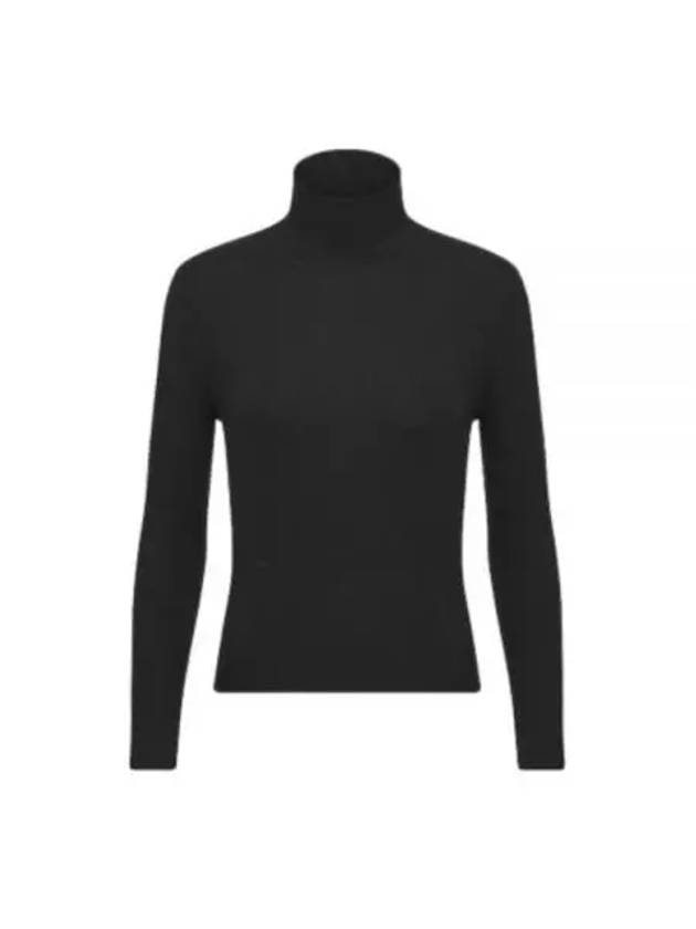 Cashmere Silk Long Sleeve Turtleneck Black - DIOR - BALAAN 2