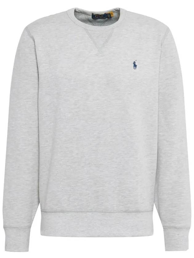 Embroidered Logo Pony Crew Neck Sweatshirt Grey - POLO RALPH LAUREN - BALAAN 2