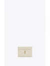 Monogram Gabi Gold Hardware Logo Quilting Card Wallet Vintage White - SAINT LAURENT - BALAAN 2