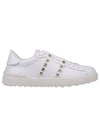 Men's Rockstud Untitled Low Top Sneakers White - VALENTINO - BALAAN 2