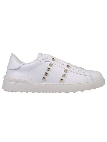 Men's Rockstud Untitled Low Top Sneakers White - VALENTINO - BALAAN 2