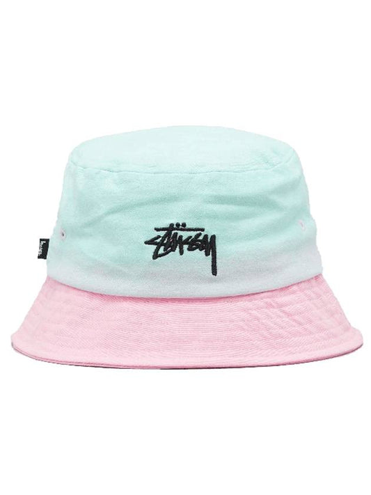Stock Tie Dye Bucket Hat Pink - STUSSY - BALAAN 1