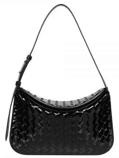 Intrecciato Flap Shoulder Bag Black - BOTTEGA VENETA - BALAAN 2