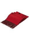 Fringe Wool Scarf Red Black - GANNI - BALAAN 3