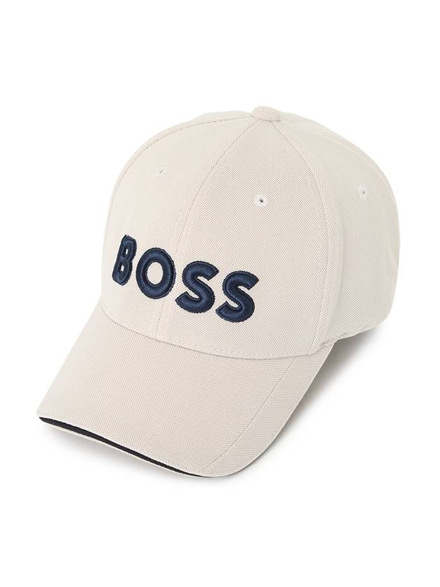 Embroidered Logo Contrast Trimming Ball Cap Beige - HUGO BOSS - BALAAN 1