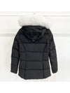 Women's Astoria ASTORIA Hooded Fur Down Short Padded Jacket Black - MOOSE KNUCKLES - BALAAN.