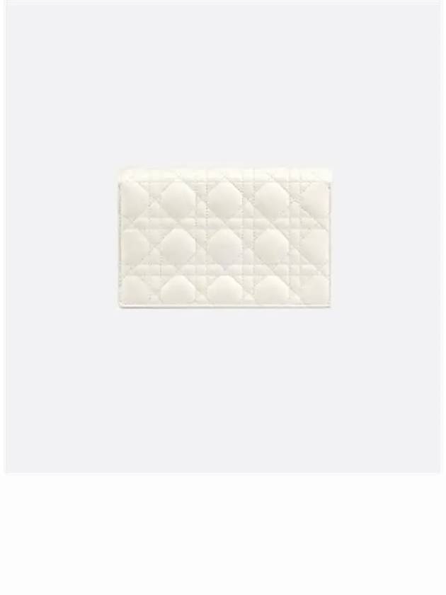 Lady Chain Canage Lambskin Pouch Bag White - DIOR - BALAAN 6