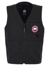 Logo Patch Zip-Up Vest Black - CANADA GOOSE - BALAAN 2