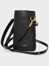 Logo Lettering Small Calf Leather Cross Bag Black - JIL SANDER - BALAAN 4