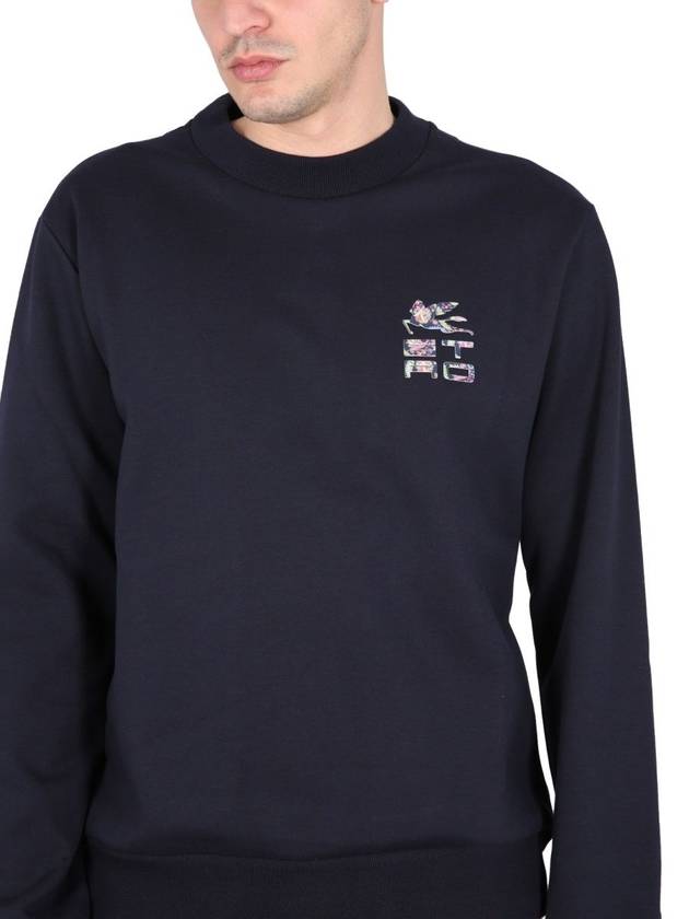 Logo Patch Sweatshirt Navy - ETRO - BALAAN 5