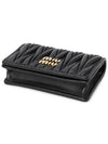 Matelasse Nappa Leather Half Wallet Black - MIU MIU - BALAAN 4