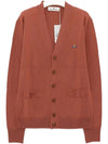 Men's Logo Wool V-Neck Cardigan Akron - VIVIENNE WESTWOOD - BALAAN 4