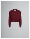 Embroided Logo Distressed Knit Top Red - MARNI - BALAAN 2