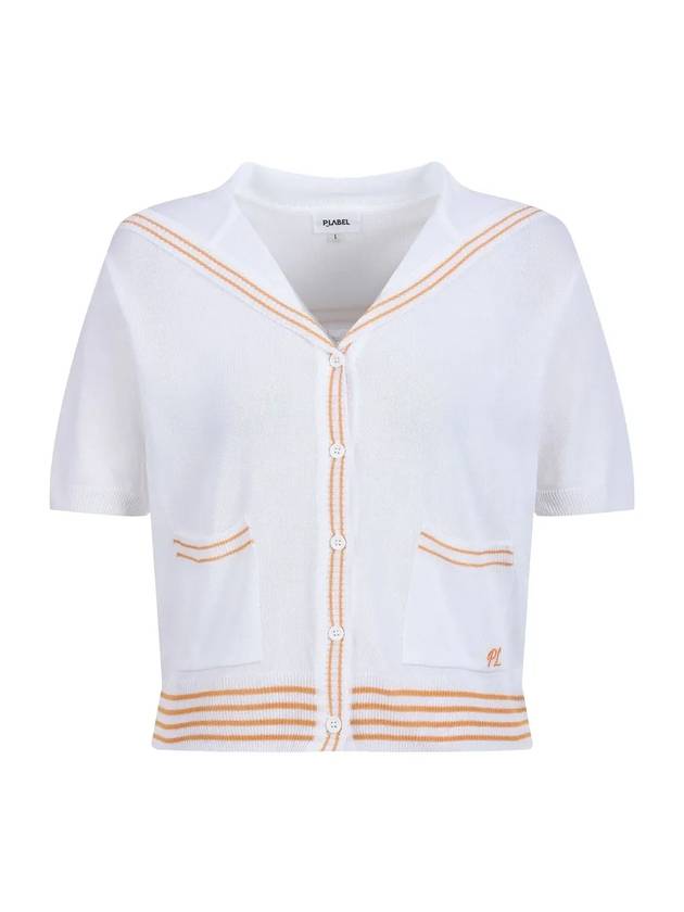 Sailor collar color combination short sleeve knit MK3MD355ORE - P_LABEL - BALAAN 2