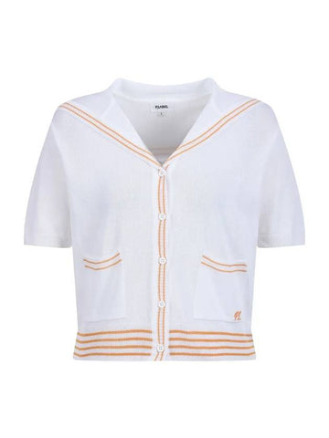 Sailor collar color combination short sleeve knit MK3MD355ORE - P_LABEL - BALAAN 1